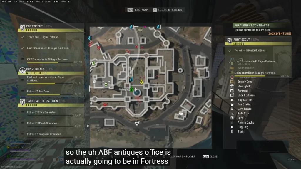 Location of the A.B.F. Antiquities Office in Warzone 2