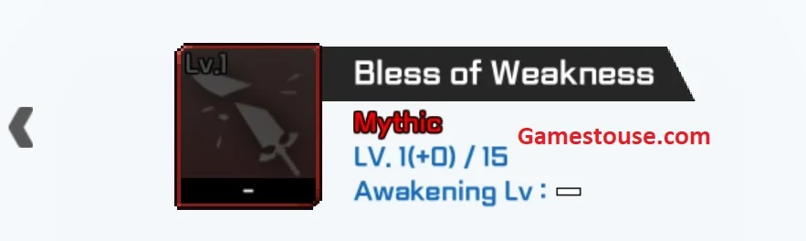 Bless of Weakness