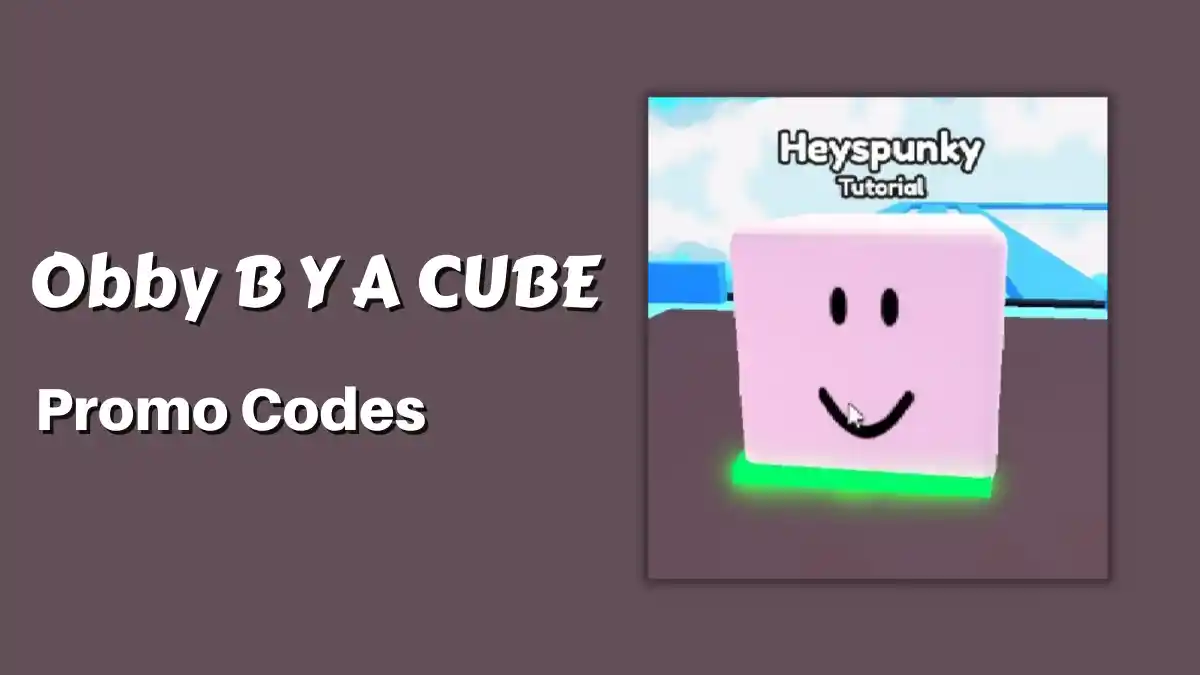 Obby But You're A CUBE Codes