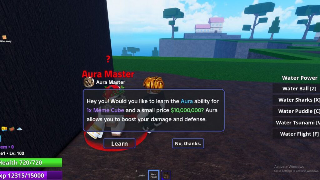 Aura Ability in Meme Sea Roblox