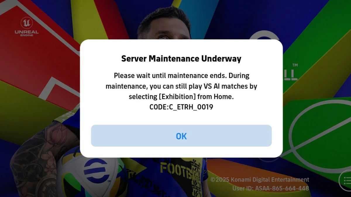 How to fix CODE:C_ERTH_0019in eFootball 2025 1 CODEC_ERTH_0019in eFootball 2025