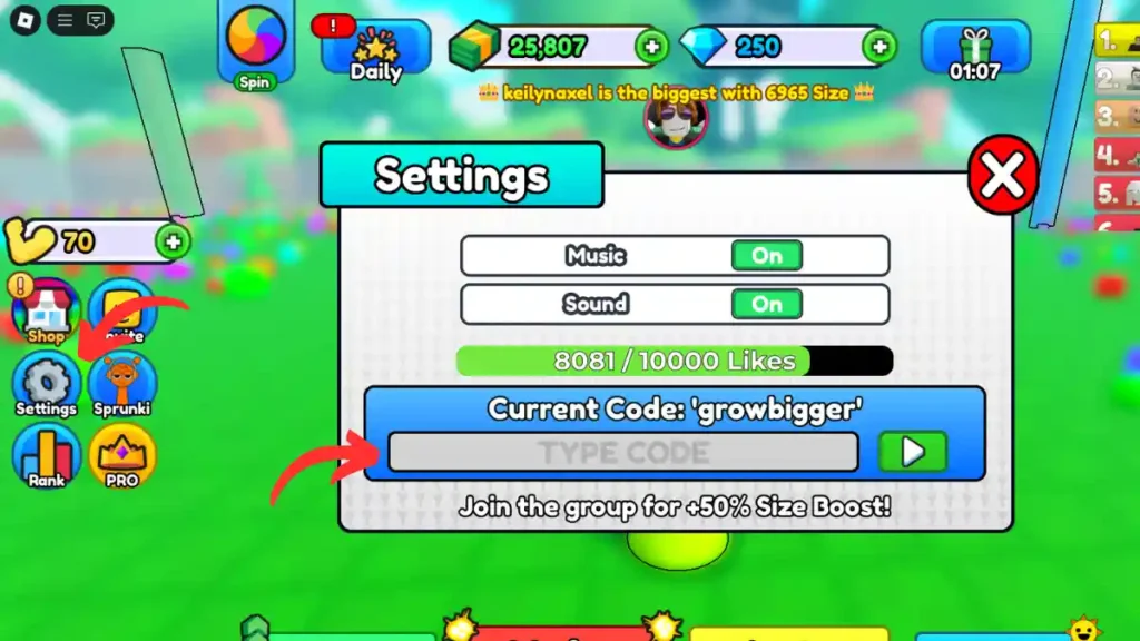 Grow a Sprunki Codes Redeem