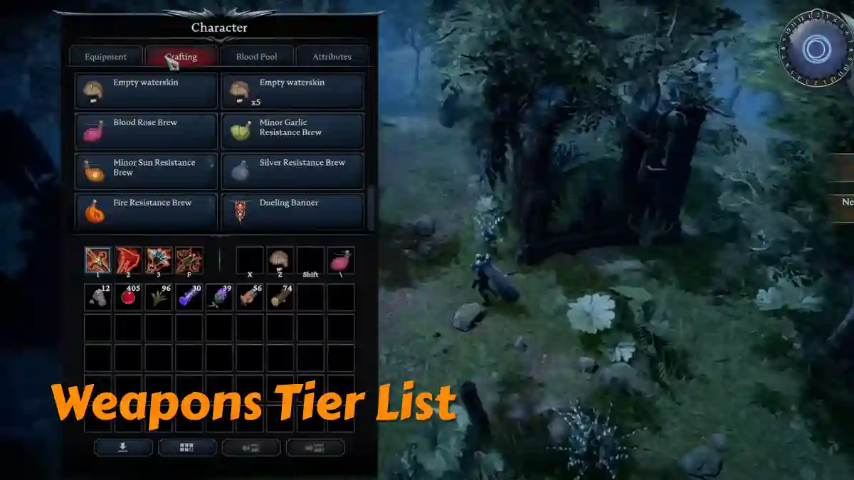 V Rising 1.1 Weapons Tier List