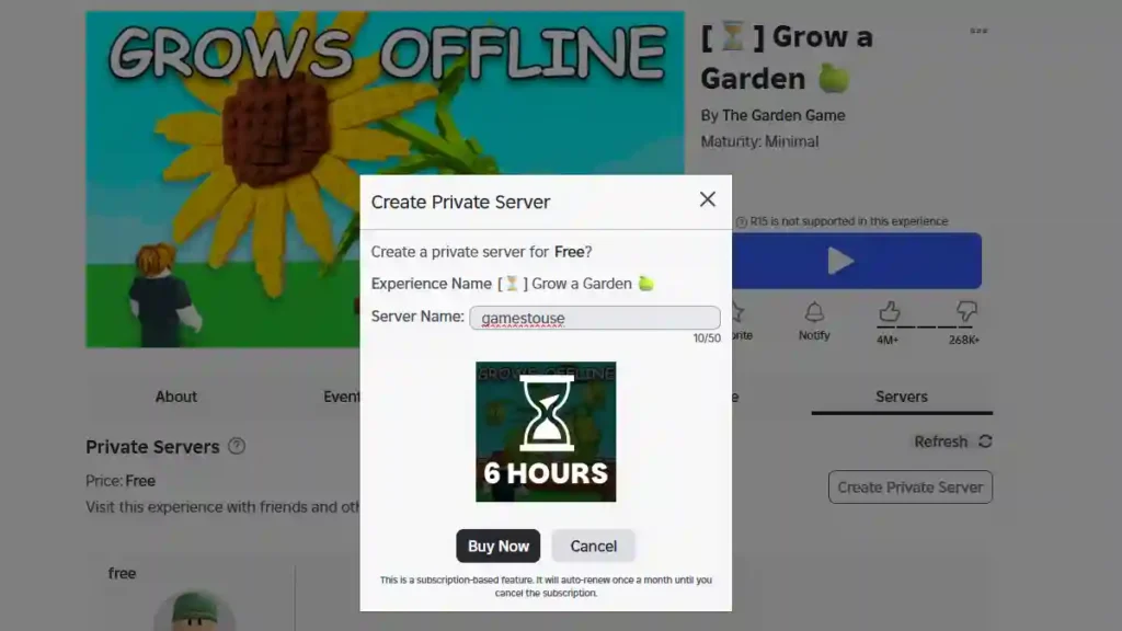List of Grow a Garden VIP Private Server Links 3 Private Server in Grow a Garden Create 2