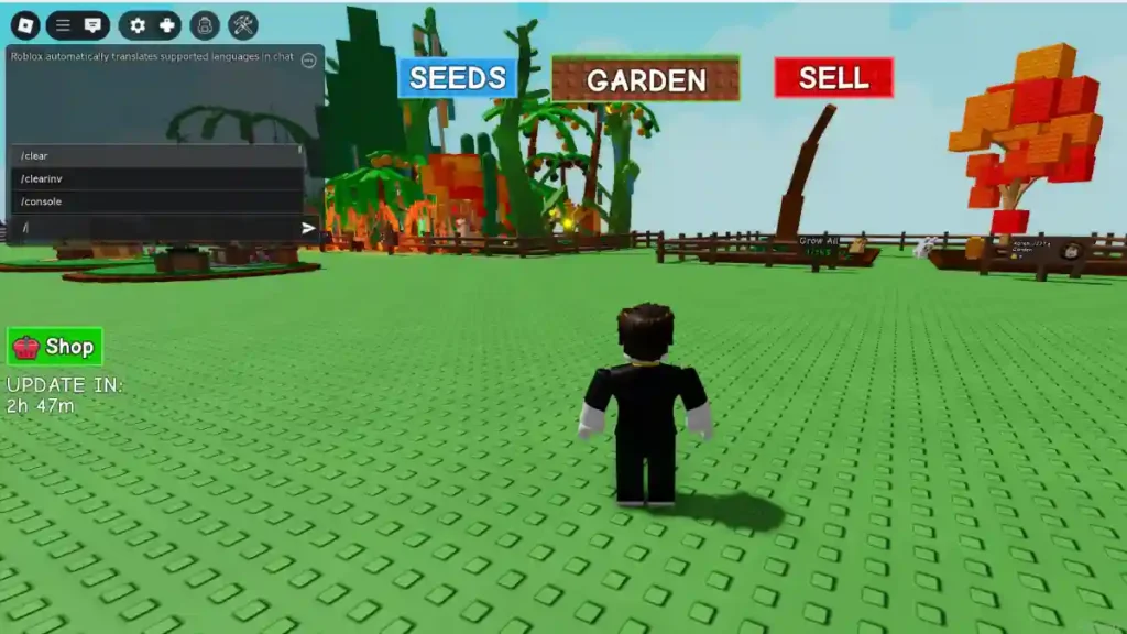 List of Grow a Garden Console Commands and Cheats 2 Use Commands in Grow a Garden 2