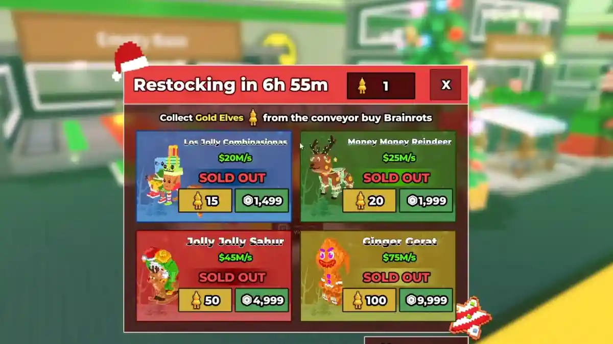 Get Gold Elves in Steal a Brainrot (Roblox)