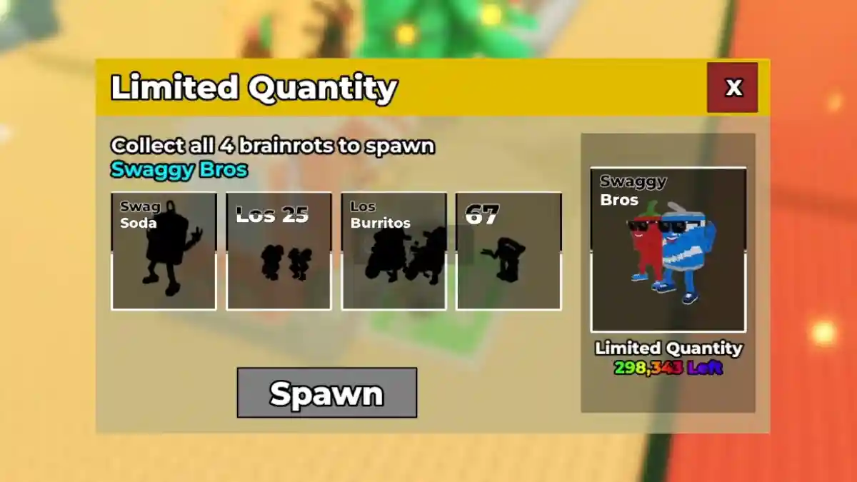 Get Swaggy Bros in Steal a Brainrot Wiki