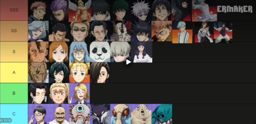 Jujutsu Shibuya Incident Tier List img