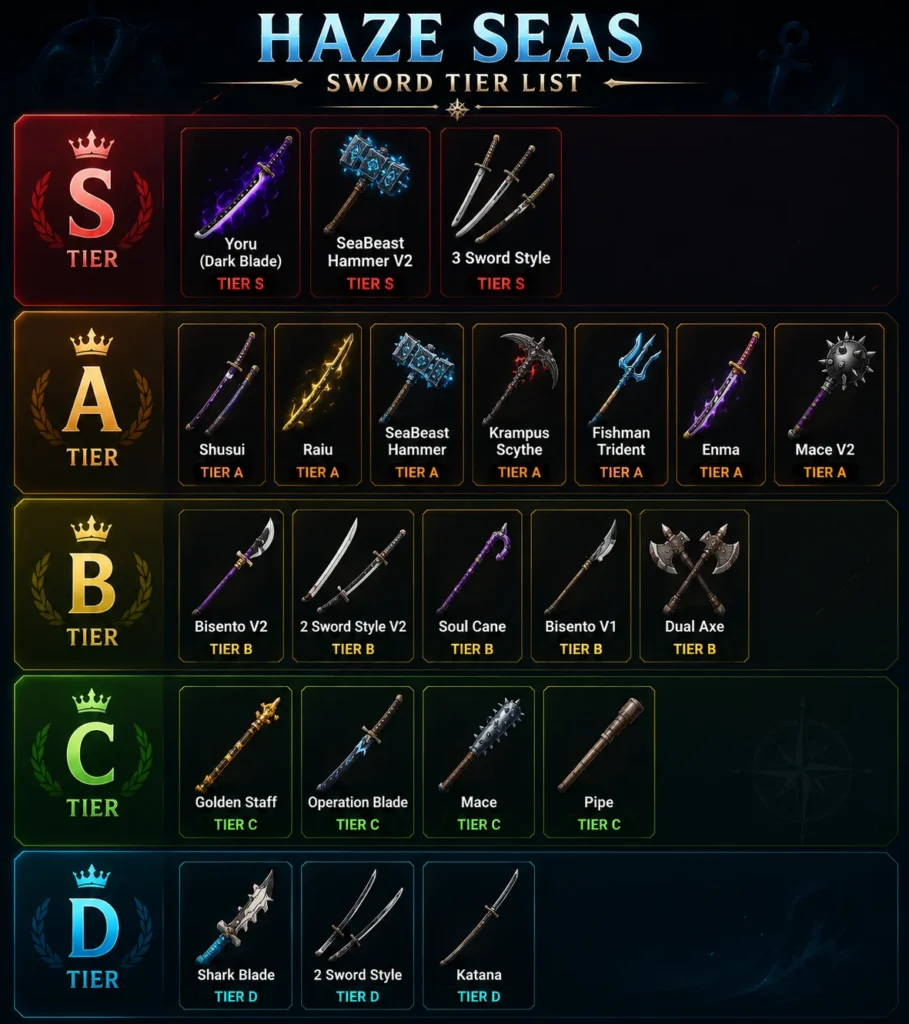 Haze Seas Sword Tier List img