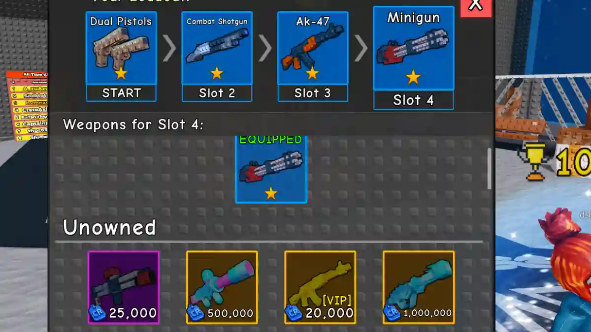 Survive Zombie Arena Weapon Tier List