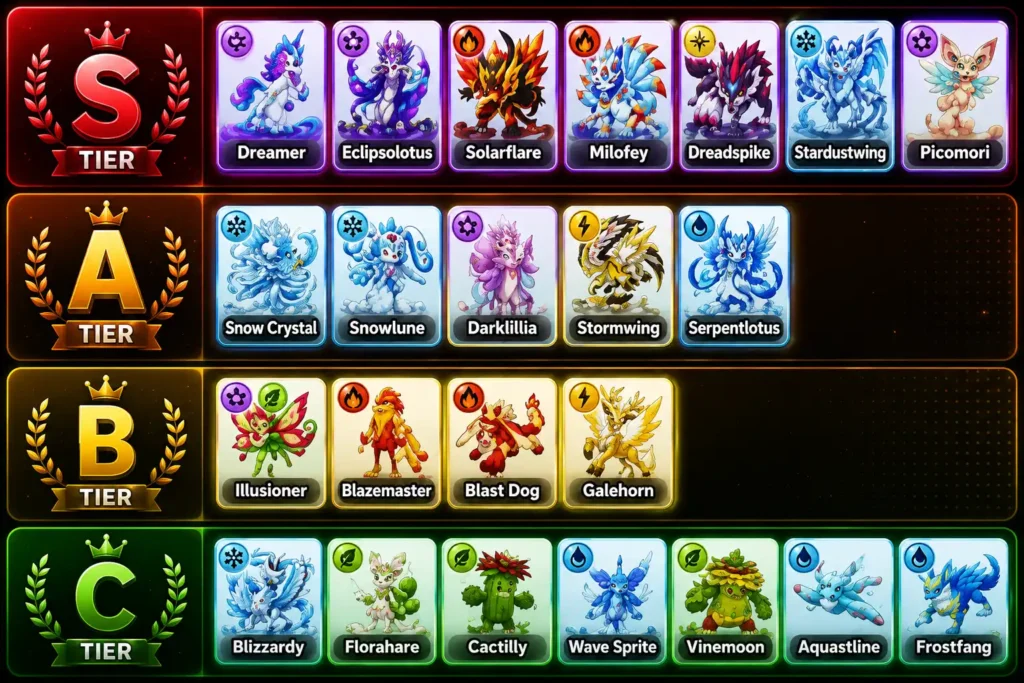 Blox Monsters Damage Dealer Tier List