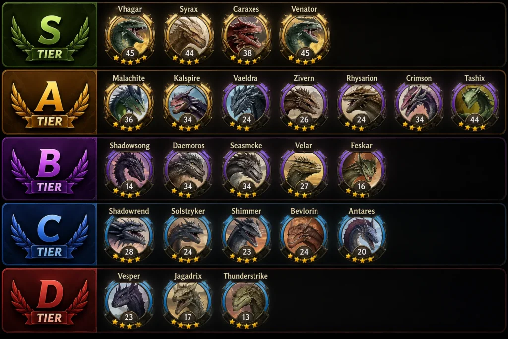 Game of Thrones Dragonfire Tier List img