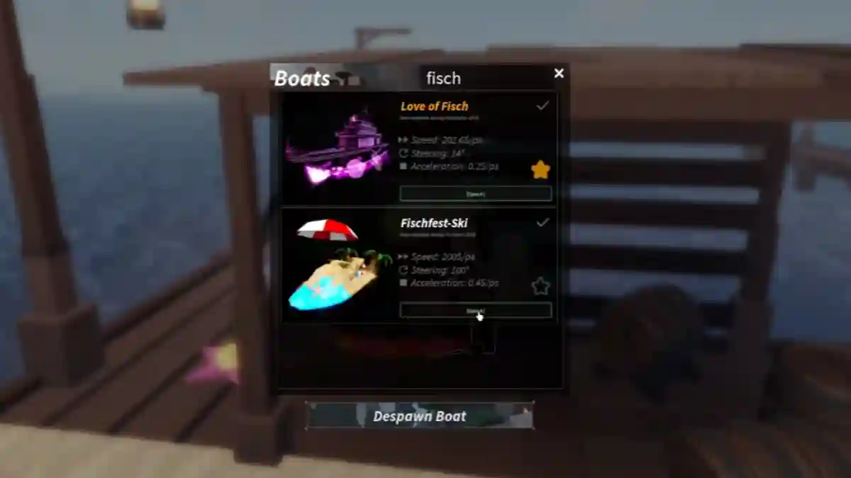 Get the Fischfest-Ski Boat in Fisch (Roblox)
