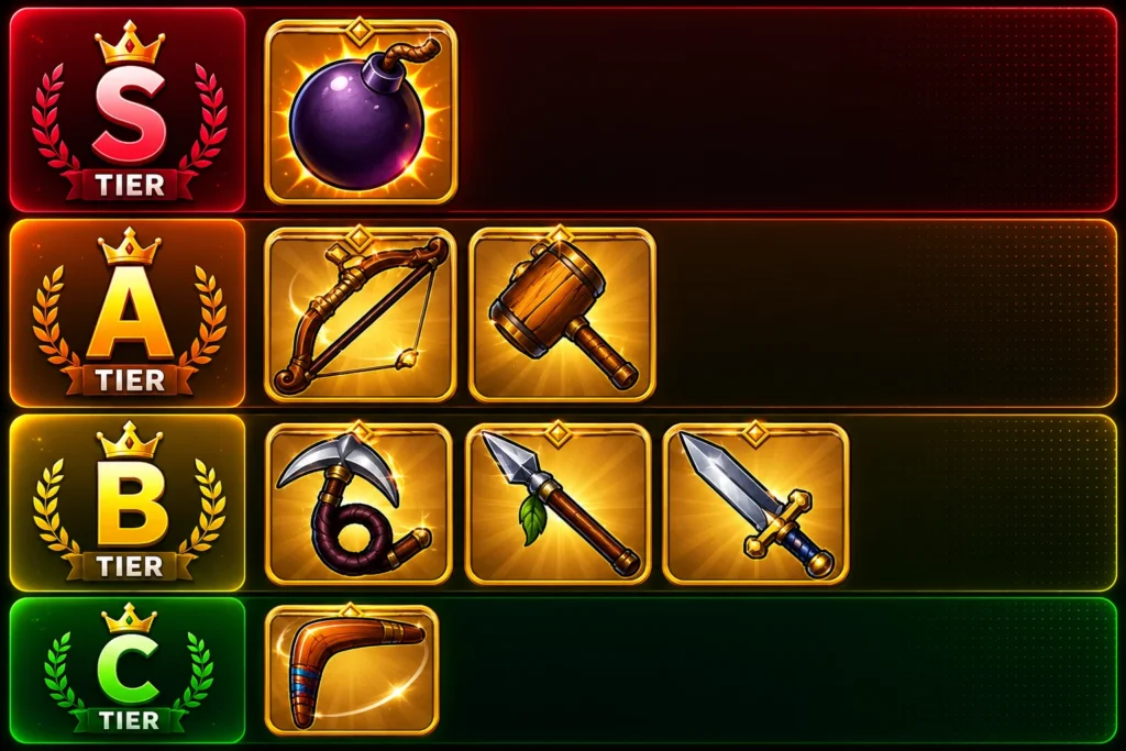The Adventures of Elliot Weapon Tier List img