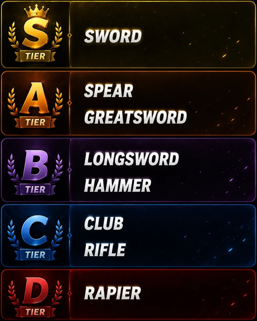 VV Ultimatum Weapon Tier List Spirit Weapons img