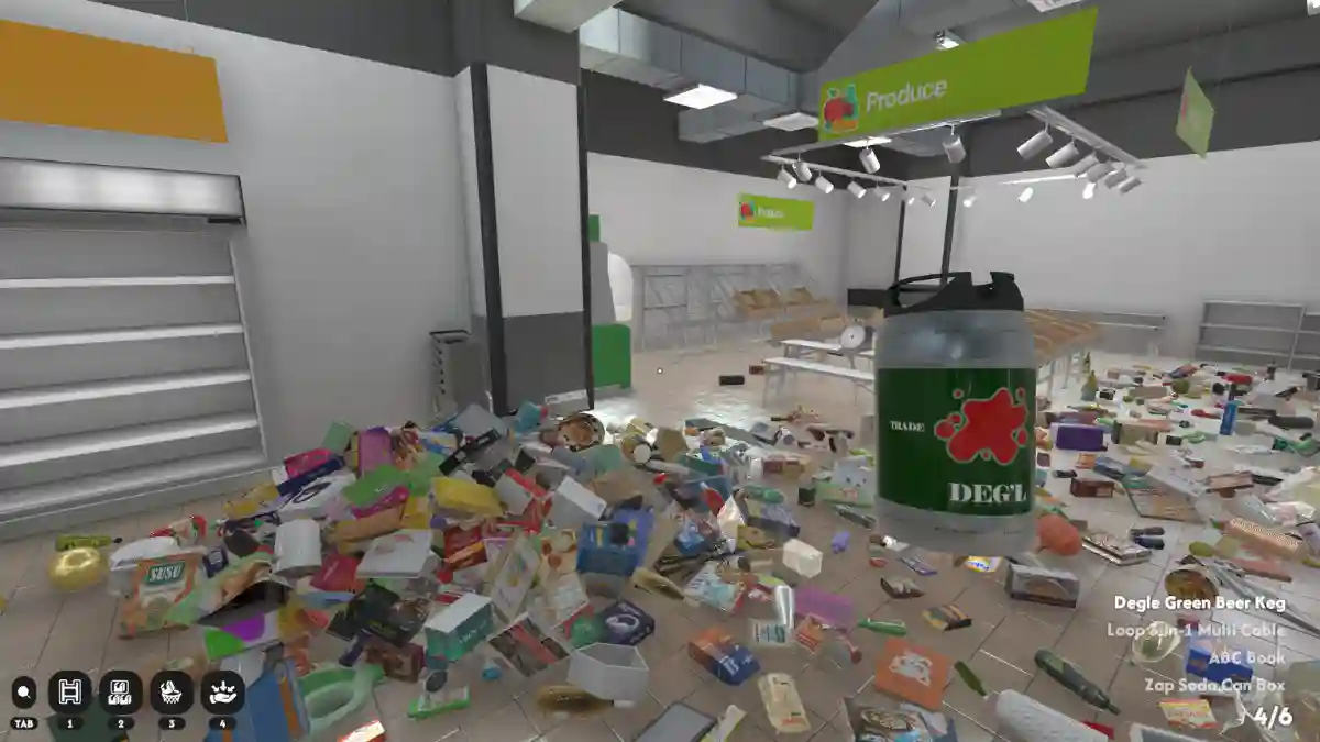 Supermarket Chaos Items (Sections, Upgrade Skills)