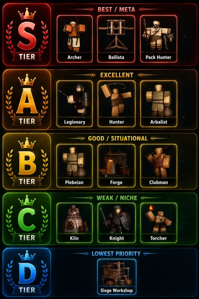 Chrono Warfare Tower Defense Tier List img